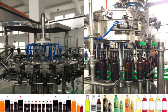 Máquina de rellenar de relleno isobárica del agua/del jugo con la cabeza de relleno 18 proveedor